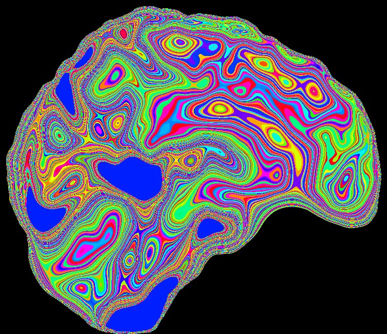 Artistic visualization of resting-state brain activity